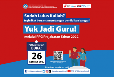 PPG Prajabatan Gelombang 2 Dibuka Hingga 26 September 2022